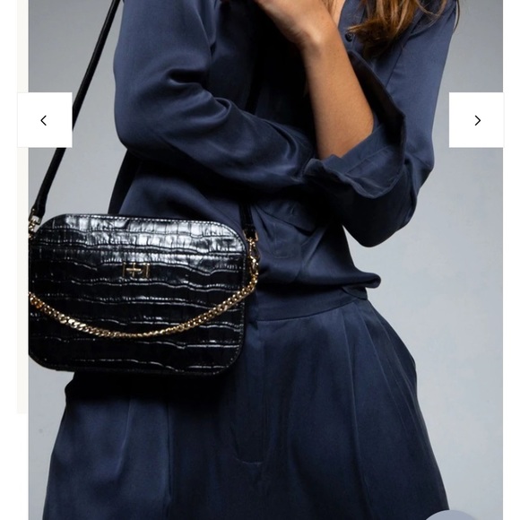 THE MINI RODRIGUEZ CROC-EFFECT BAG LIGHT GOLD - Picture 2 of 5